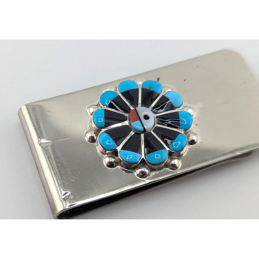 Handmade Sterling Silver Money Clip‎ Original Native American Men's Acc ***